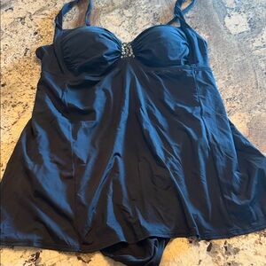 Jantzen Black Women's  Swimdress with Underwire Support